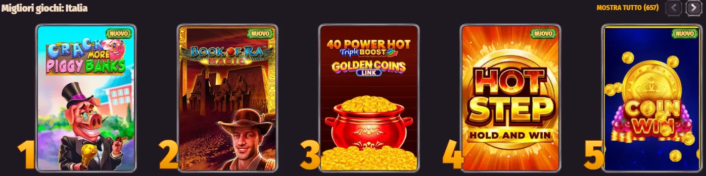 Offerta Ludica: 5 000+ Giochi su 70+ Provider